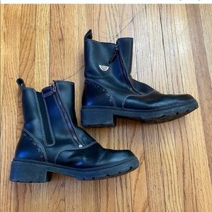 Milwaukee motorcycle company 9.5 Riding Boots MVB206 Black Leather.